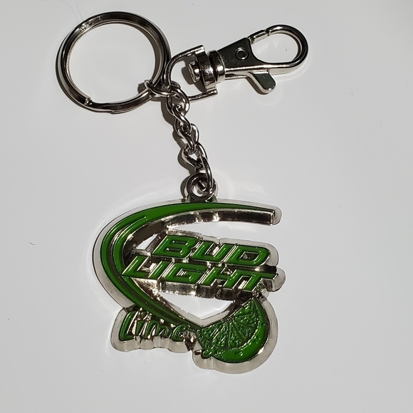Bud light lime metal lime green keychain Beer promotional - Picture 3 of 5